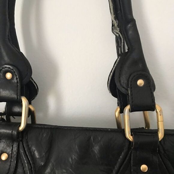 Rolfs black leather purse with gold hardware - Picture 9 of 13